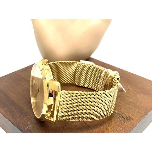 Movado Men's Watch 3600833 Bold Gold Dial Swiss Quartz Steel 42mm Mesh Band - Picture 9 of 14